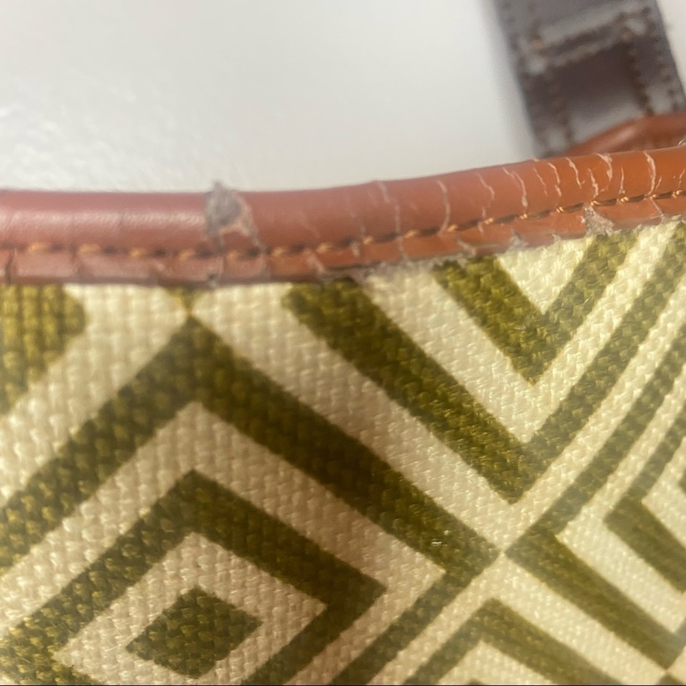 Spartina 449 Yemassee Trail Pocket Hobo natural linen & genuine leather Bag - Picture 13 of 16
